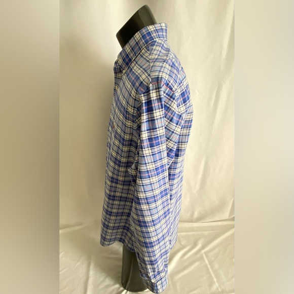 Polo Ralph Lauren Shirt Mens XL Blue Paid Flesh Pony Long Sleeve Button Down EUC - Picture 2 of 10